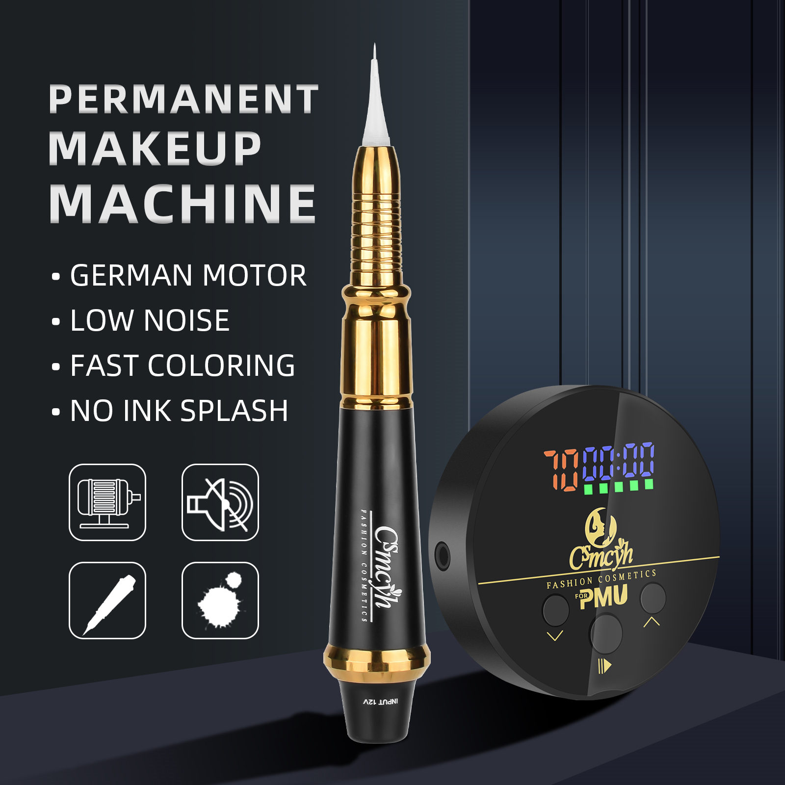 Atomus Perment Makeup Pen Zestaw do tatuażu rzęsę rzęsę pióra Milta Motorowe