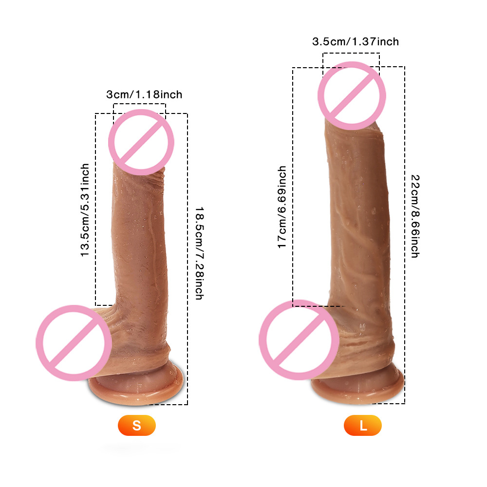 Gode en peau réelle en Silicone souple, ventouse, pénis réaliste, grands jouets sexuels féminins, produits gode pour femmes 0561