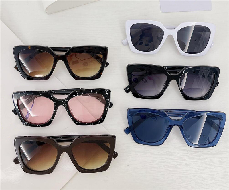 Nya modedesign kattögon solglasögon 23ZS acetatram enkel och populär stil utomhus UV400 -skyddsglasögon