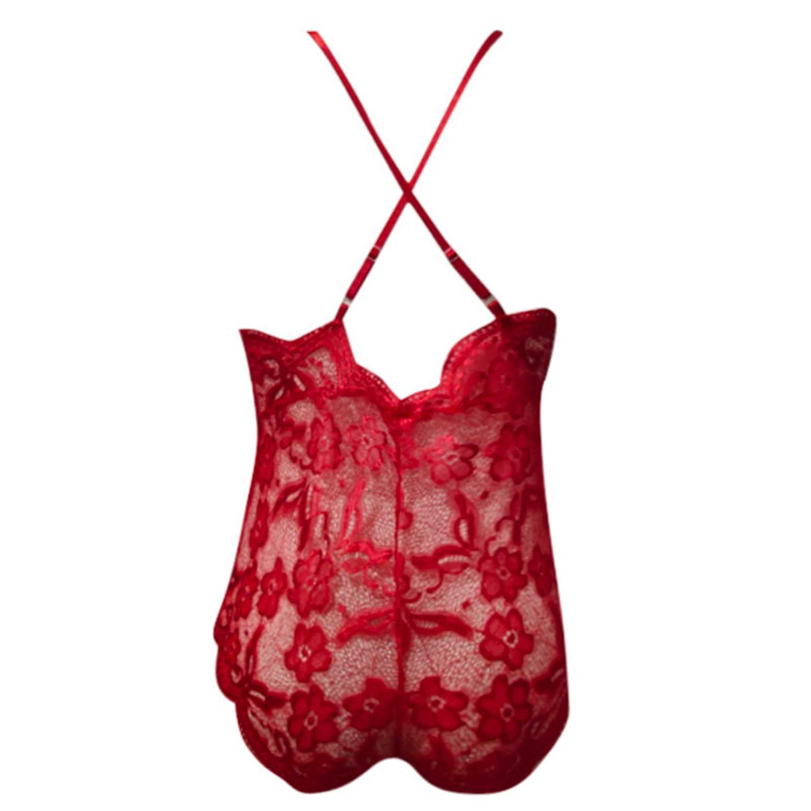 مجموعة مثيرة للنساء الجنس الأزياء ملابس داخلية واحدة قطع واحدة الملابس الملابس الداخلية الأزياء الأزياء الأحمر منقوشة الدانتيل y2302