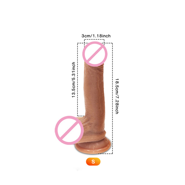 Gode en peau réelle en Silicone souple, ventouse, pénis réaliste, grands jouets sexuels féminins, produits gode pour femmes 0561