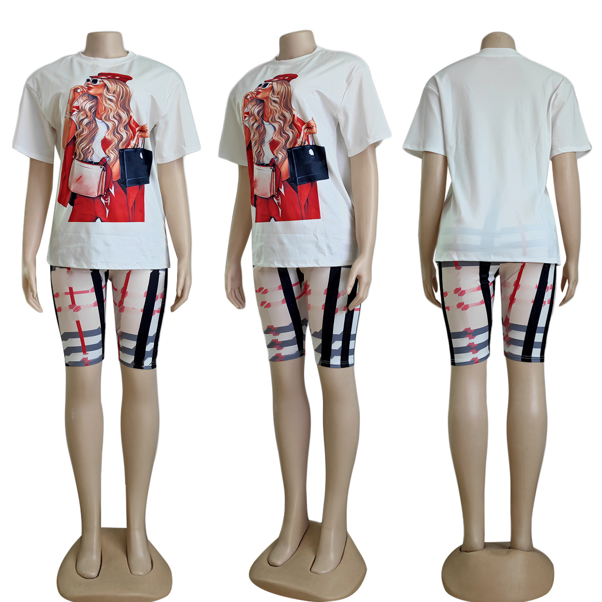 2023 Bahar İki Parçalı Pantolon Kadın Günlük Tişört ve Dipler Günlük Kıyafetler Takip Ücretsiz Gemi