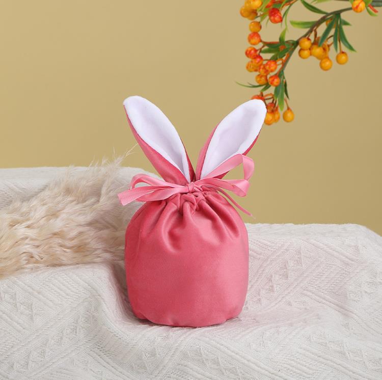 Party Supplies 8 F￤rger Velvet Easter Bunny Bag Easter Presentp￥se Blank Sublimering Bag For Kids Easter SN633