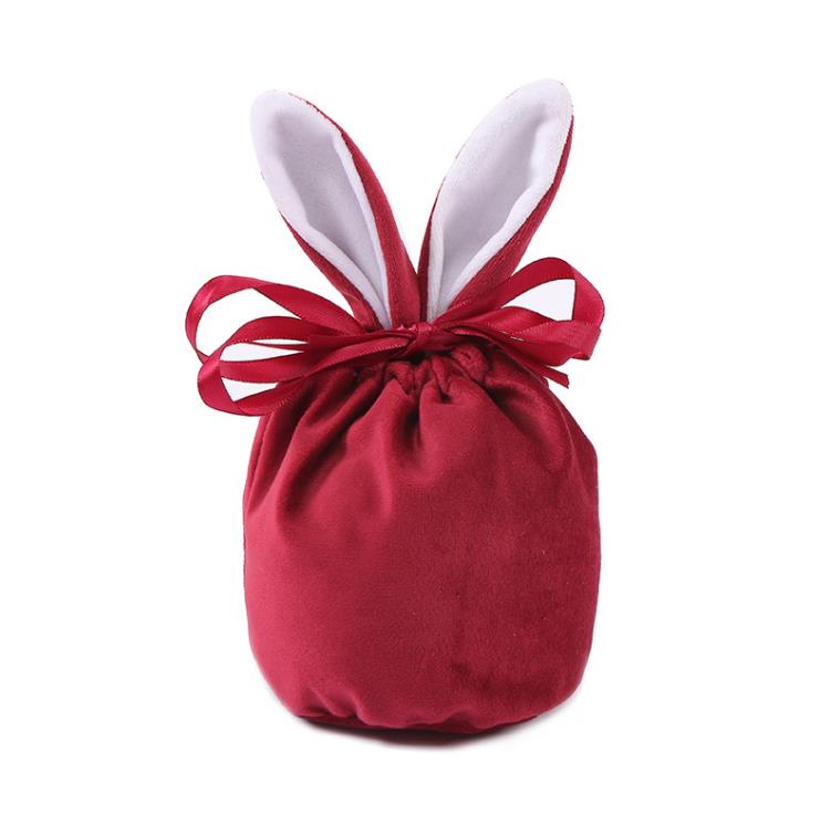 Party Supplies 8 F￤rger Velvet Easter Bunny Bag Easter Presentp￥se Blank Sublimering Bag For Kids Easter SN633