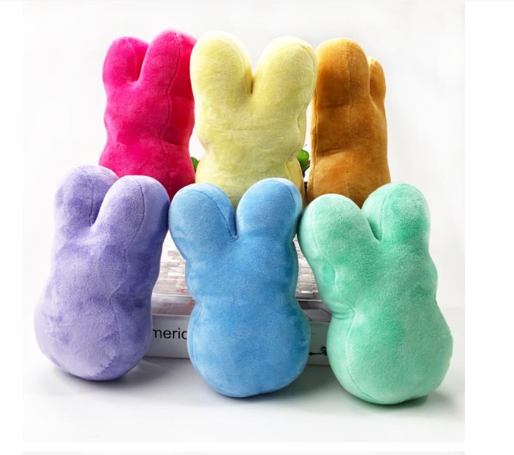 Fournitures de fête Lapin de Pâques Jouets Festifs 15 cm Jouets en peluche Enfants Bébé Joyeuses Pâques Lapin Poupées 6 Couleurs En Gros SN632