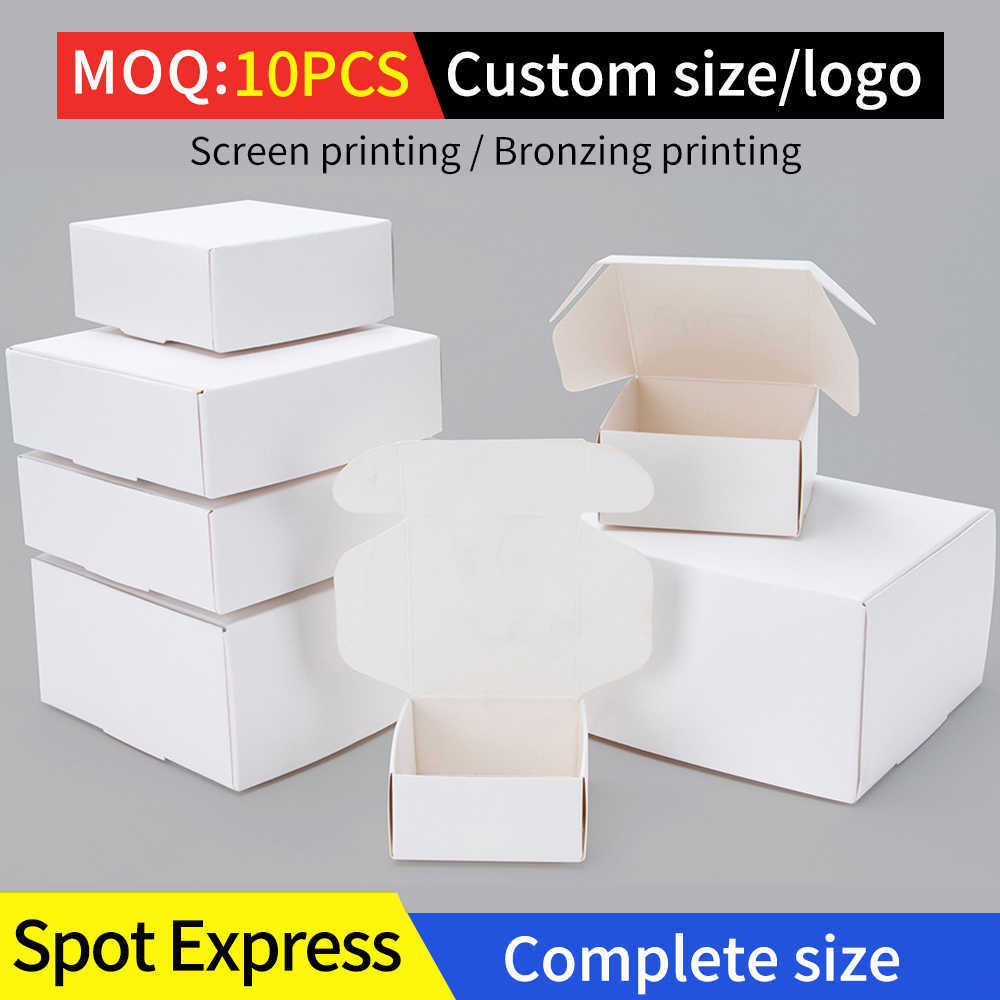 Gift Wrap White packaging Festival party gift box soap carton supports customized size and 0207