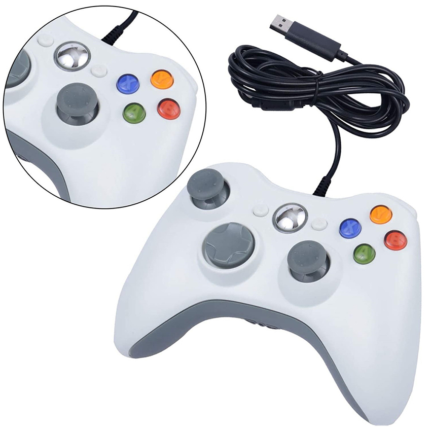 Yeni oyun denetleyicileri usb kablolu xbox 360 logo olmadan joypad gamepad siyah denetleyici perakende kutusu hızlı gemi