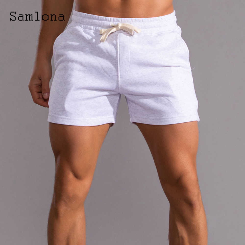 Mäns shorts plus storlek 3xl Leisure Grey Khaki Lace-Up Pocket Short Bottom Sexig Male Clothing 2021 Summer New Casual Y2302