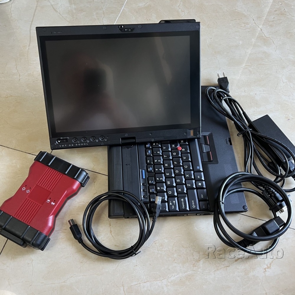 VCM2 Full Chip Diagnostic Scanner Tool Ford IDS V120 SSD Plus X200T Laptop 4G Begagnad pekskärm redo att arbeta