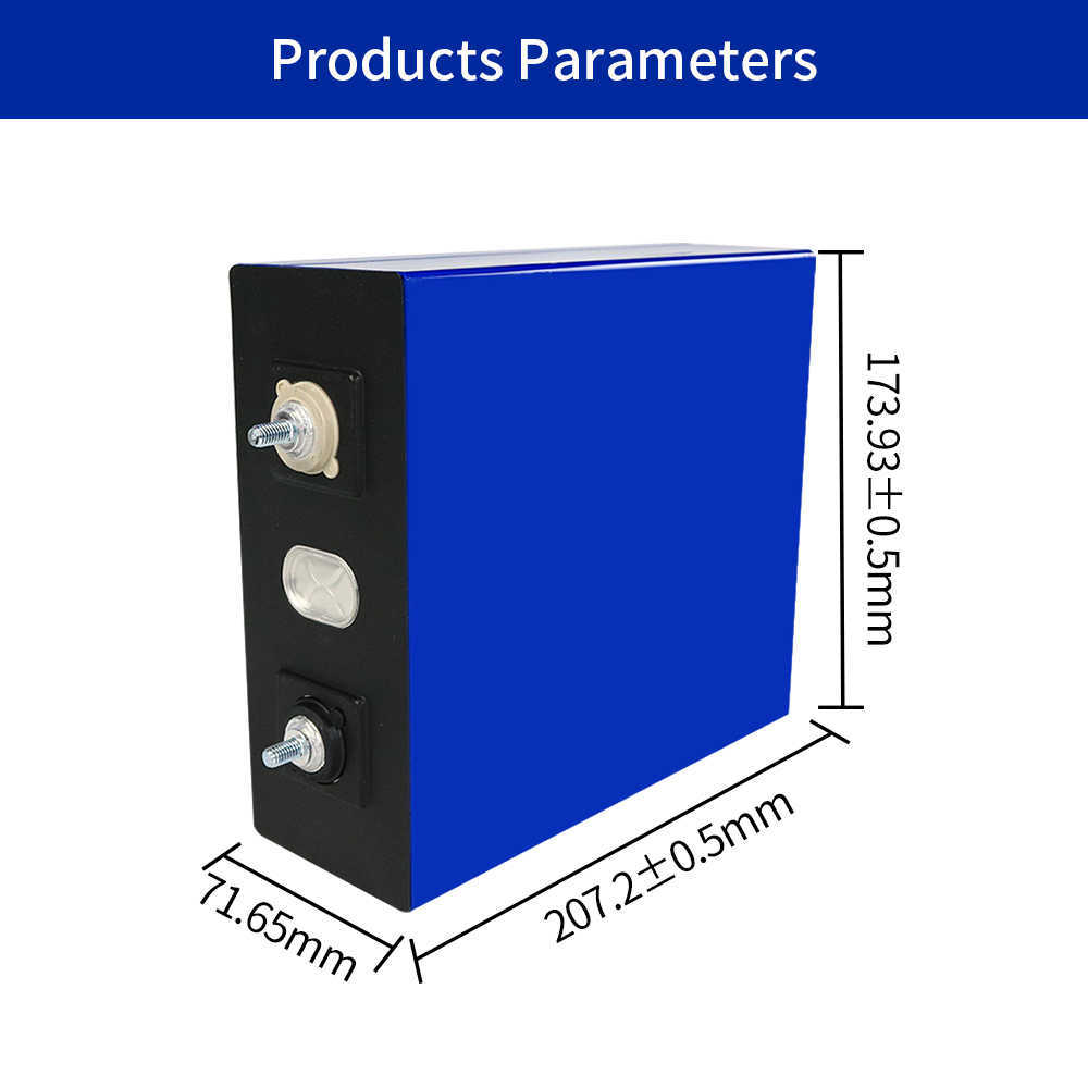 LIFEPO4 Batteri 280AH 3.2V Cell Fullt matchad DIY 4/8/16/32st DIY 12V 24V 48V uppladdningsbar solhembåt RV utanför nätbatteriet