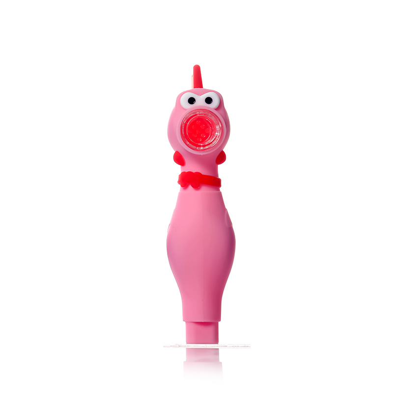 Slicone Chicken Silicone Hand Pipe with Glass Dish Smoking Accessories Silicone Pipes for Dab Rigs Glass Bong