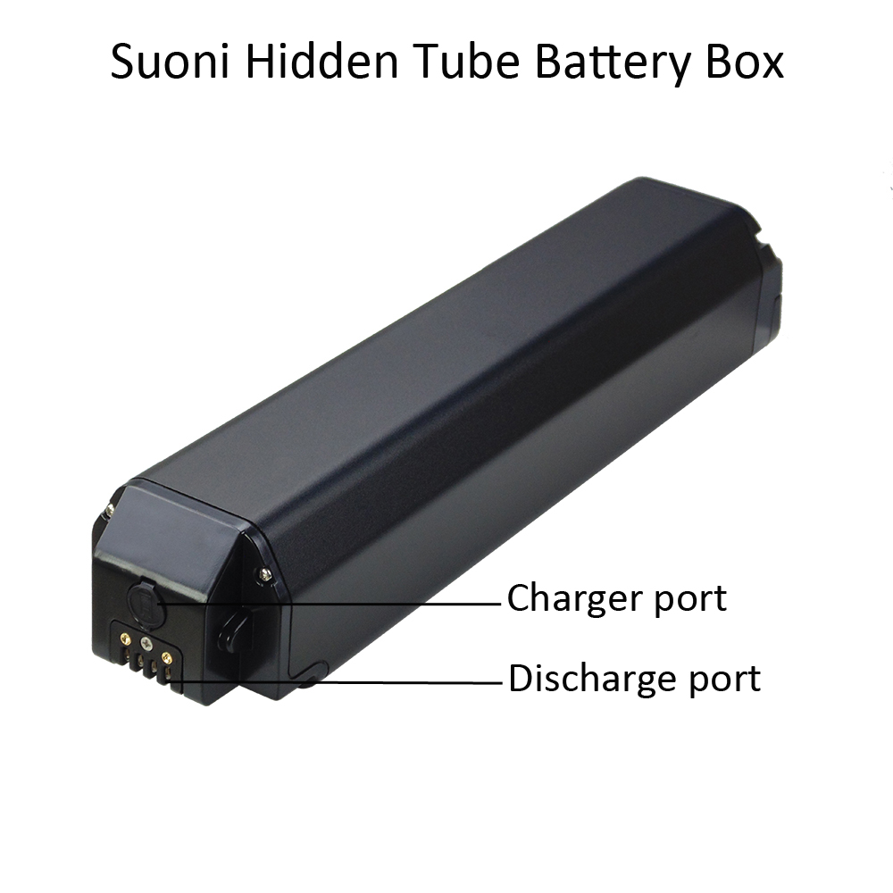 Suoni Dengfu frame ebike batterijbox 36V 48V 52V lege batterijbehuizing met 18650 celhouder