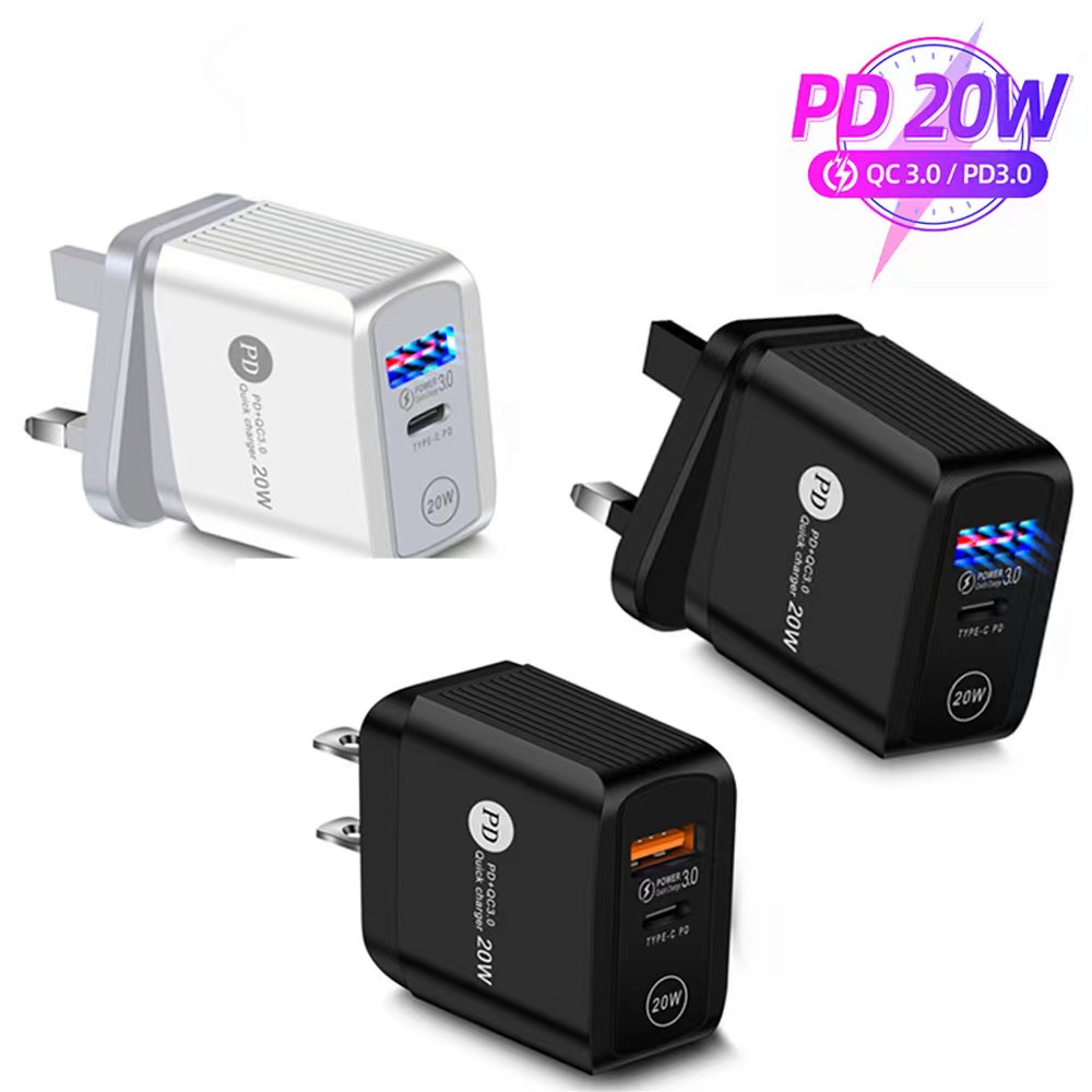 Type C Charger 20W 25W 18W EU US UK AC Snel PD QC3.0 Wall Chargers Adapter voor iPhone 11 12 Pro Max Samsung Tablet PC