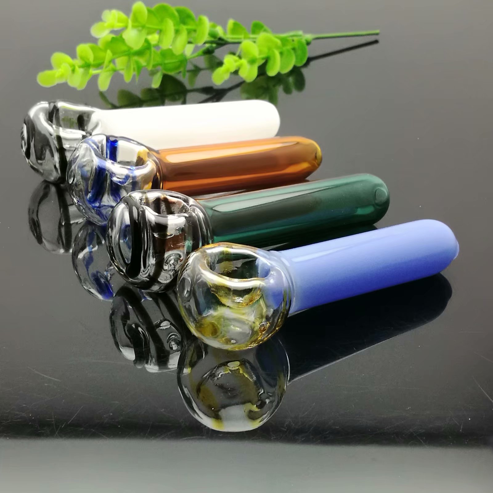 Glass Smoking Pipes Manufacture Hand-blown hookah Bongs Colored lollipop pipe