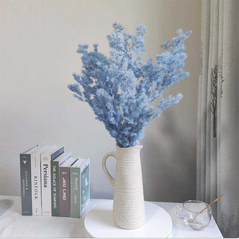 Dried Flowers g Natural Immortal Flower Preserved Penglai Pine Fleeciness Garden Decoration Outdoor Living Room House Accessories Y