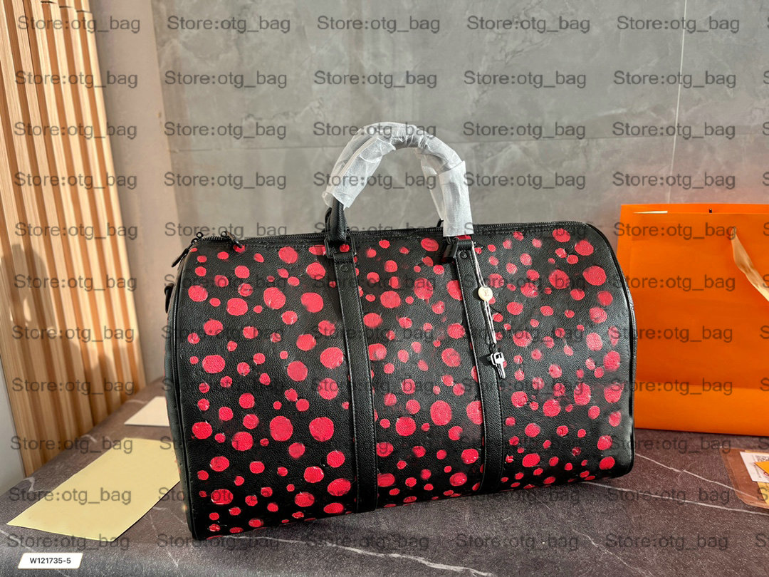 Yayoi Kusama 23ss Dots Duffel Bag Designer X YK KEEP 45 Handtasche Painted Polka Dots All PSYCHEDELIC FLOWERS Print Luxus Umhängetasche 269N