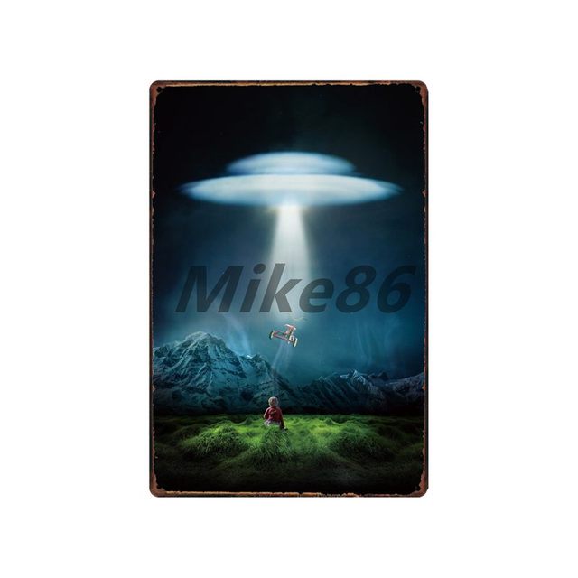 Obszar 51 Retro Tin Znaki Chcę uwierzyć UFO Aliens Metal Znak Plakwia na ścianie plakat niestandardowy malarstwo dekoracje Art Rozmiar 20x30cm W027153937