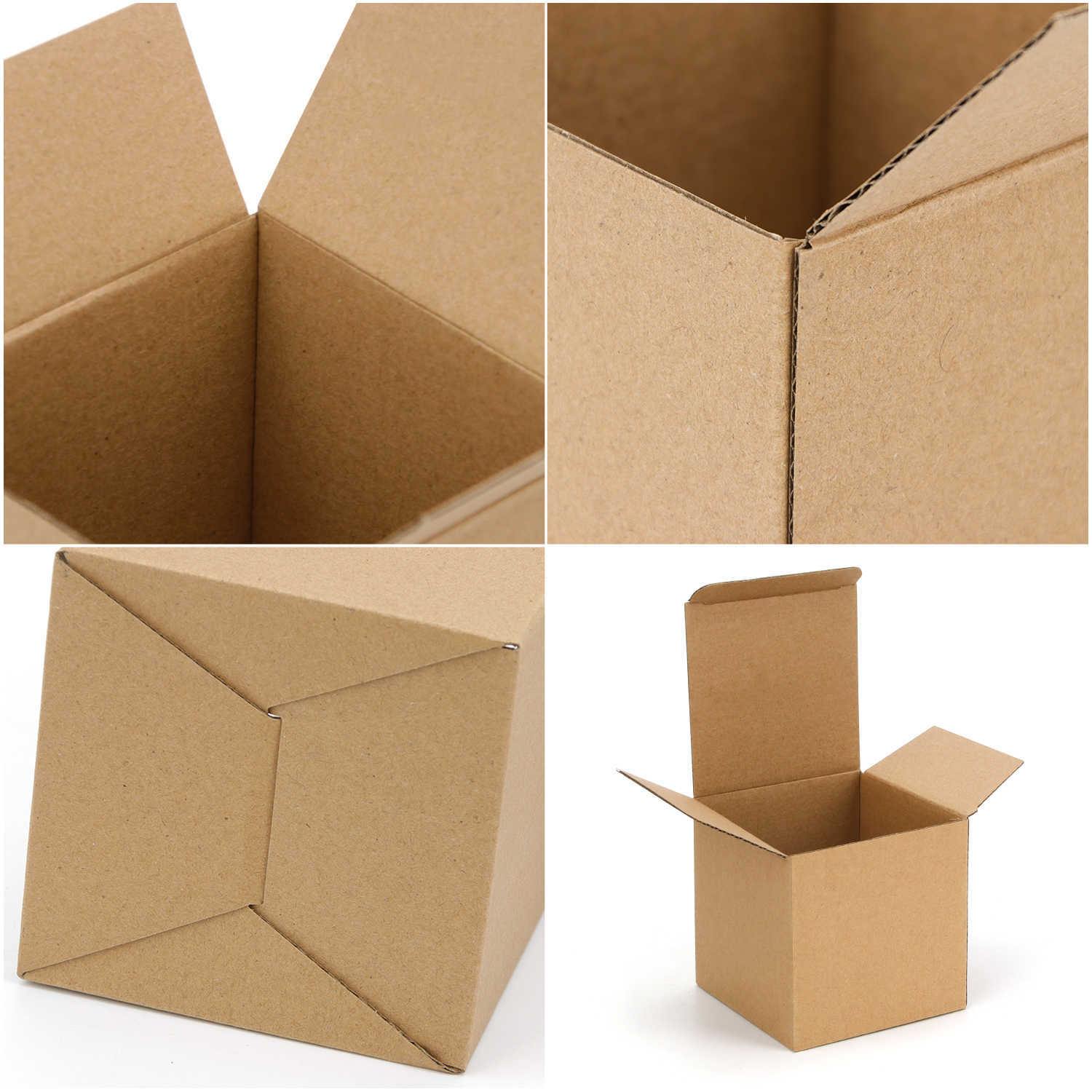 Gift Wrap / brown kraft paper party gift DIY box carton Wedding Party Box Multi Size Custom 0207