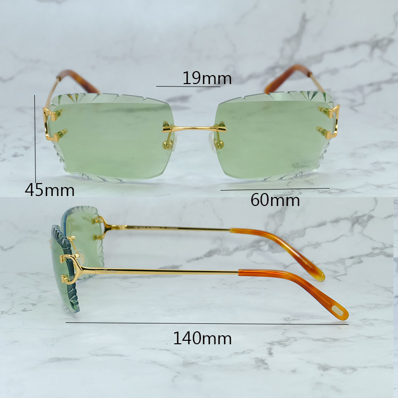 Diamond Cut Sunglasses Pochromic Lenses Color Change Two Colors Lenses 4 Season Carter Y2K Mens Shades Eyewear3138