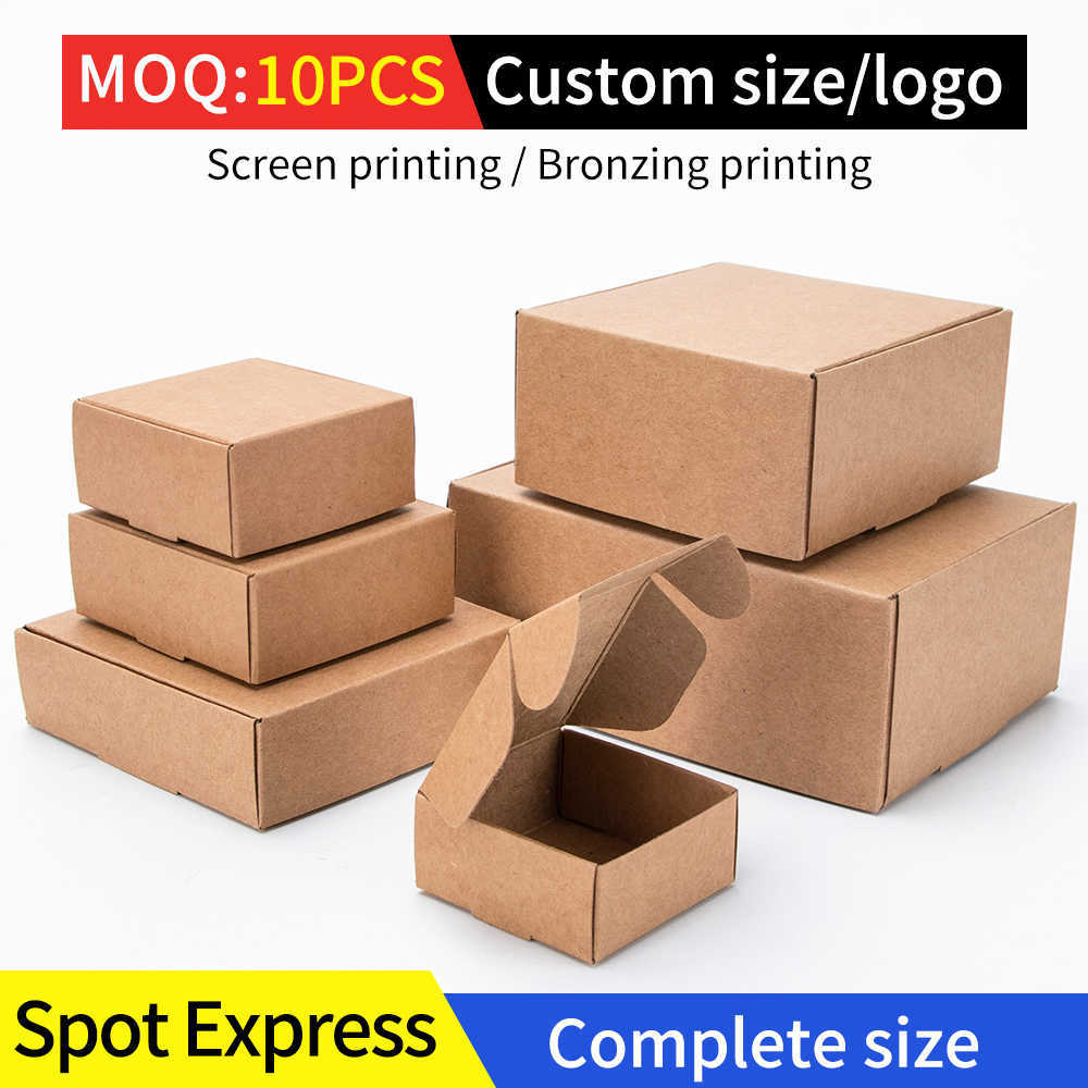 Gift Wrap Kraft packaging Festival party gift box soap carton supports customized size and 0207