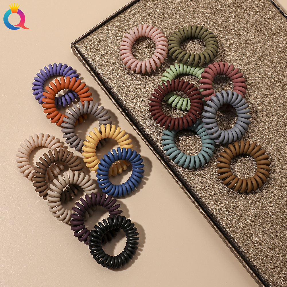 4 cm telefoondraad elastische haarbanden lint kleine matte kleur haarbanden kauwgom voor vrouwen paardenstaarthouder haartouwen accessoires 1538