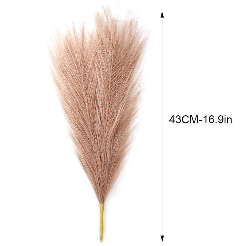 Dried Flowers Artificial Pampas Grass Brown Fluffy Pompas Boho Home Decor Wedding Centerpieces For Tables Party Diy Bouquet Y