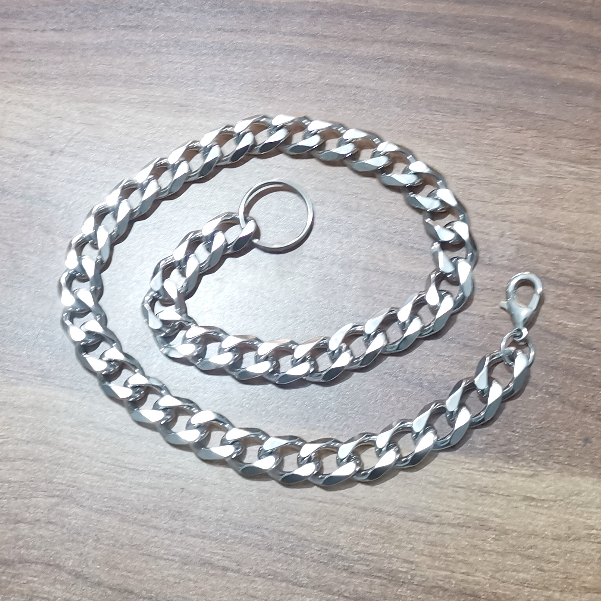 Nuevo diseño de collar de cadena cubana de Miami, joyería de cadenas pulidas grandes de acero inoxidable para hombres de 15mm, 18-36 pulgadas de longitud a elegir