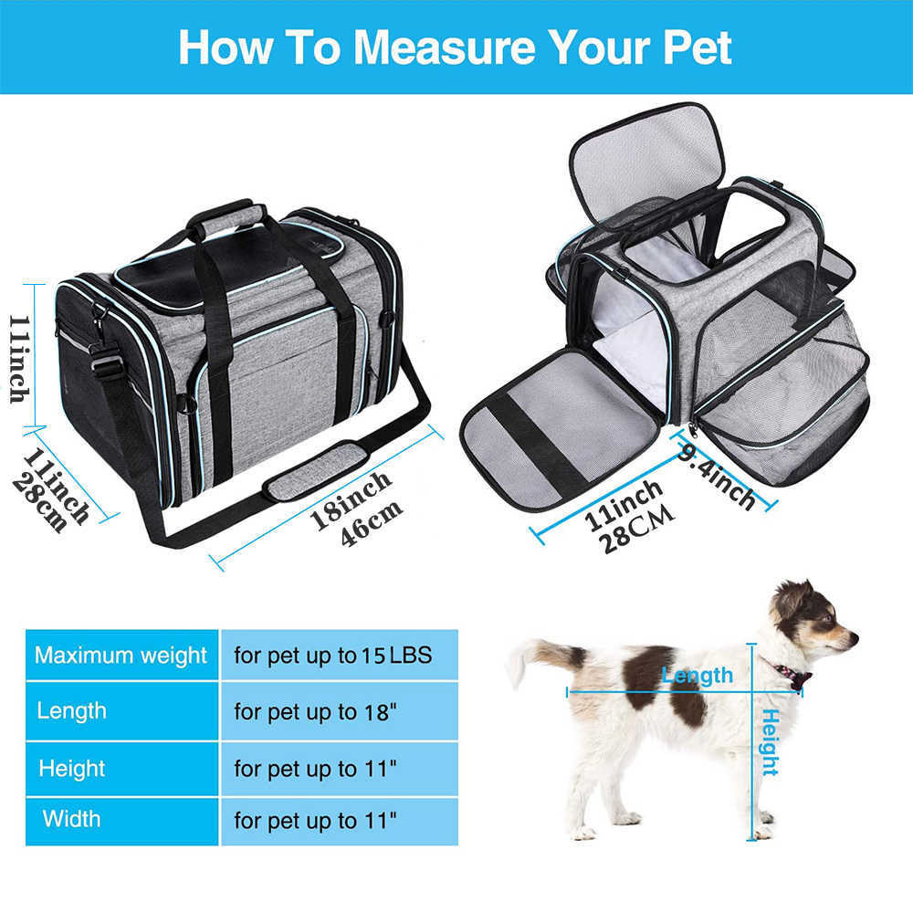 HBP Pet Carrier Extensible Pliable Doux Chien Sac À Dos 5 Portes Ouvertes Bandes Réfléchissantes Pet Travel Bag Carrier pour Chats 220810