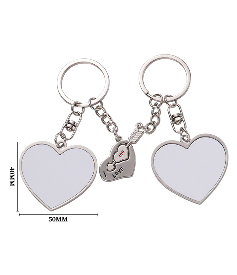هدية يوم عيد الحب ، سلسلة مفاتيح أحد السهم عبر مفتاح قفل القلب