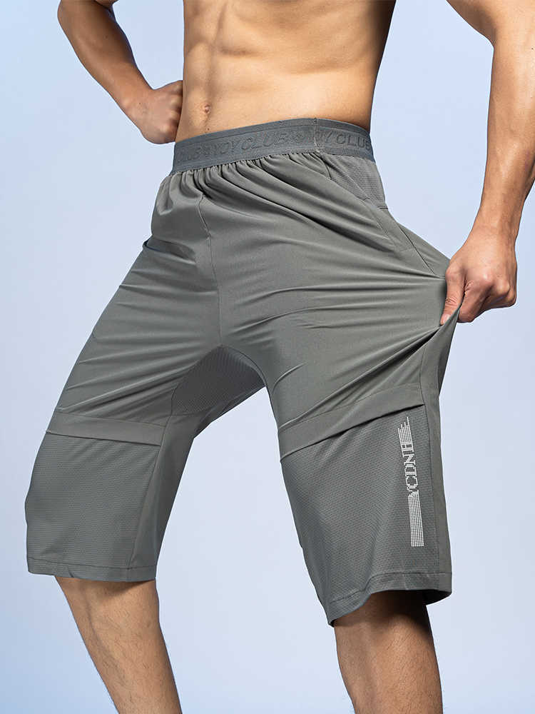 Short shorts de verão zip bolsões homens calcinhas curtas roupas esportivas respiráveis ​​calças de nylon de nylon de nylon