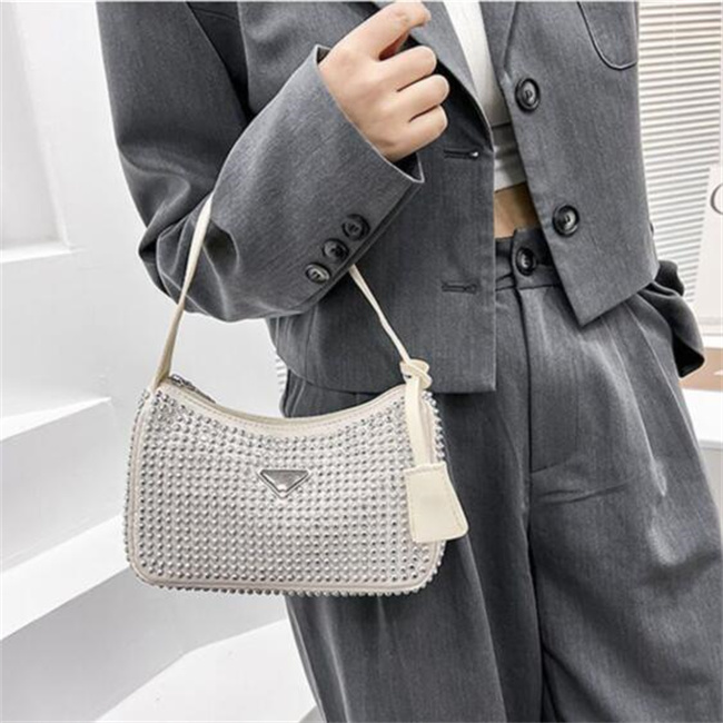 New Fashion Bling Rhinestone Evening Bag Classic Women Handbag Crossbody Shoulder Bags Women's Armpit Bags