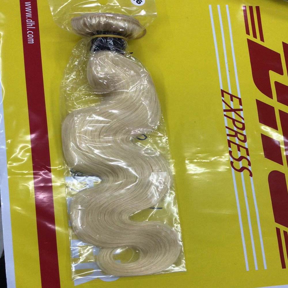 Blonde russe 613 trame de cheveux humains vierge non transformé droite / 300g grande vente de nouvel an