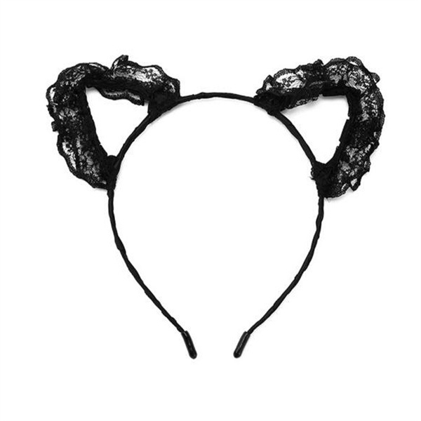 Kant Kat Oren Hoofdband Vrouwen Meisjes Haar Hoepel Feestdecoratie Sexy Mooie Cosplay Halloween Kostuum Haaraccessoires GC1895225f