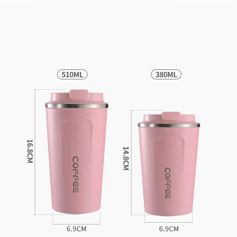 500ml Stainless Steel Intelligent Coffee Mugs Vacuum Temperature Display Smart LED Travel Mug with lid