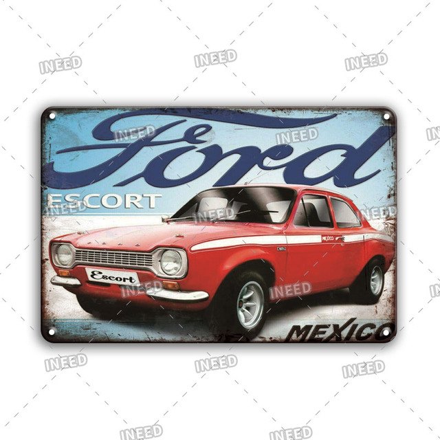 Vintage Famous Cars Metal Poster Cars Brand Tin Sign Retro Decorative Wall Plate Plaque Car Decoration Home Garage Room Decor Cycle Racing Iron Painting 30X20CM w01