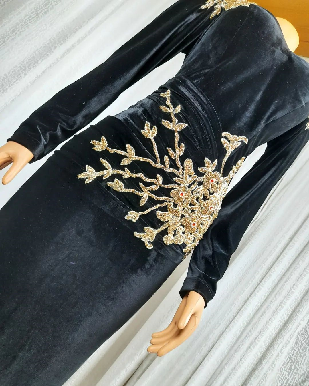 2023 Arabic Aso Ebi Black Mermaid Prom Dresses Lace Beaded Crystals Evening Formal Party Second Reception Birthday Bridesmaid Engagement Gowns Dress ZJ274