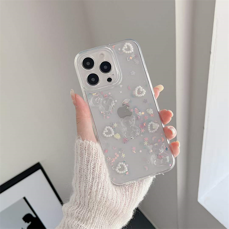 Fashion Phone Cases For iPhone 13 pro max 12 11 11Pro 11ProMax 7 8 plus X XR XS XSMAX designer PU leather shell Bling Clear Cover