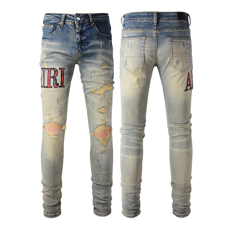 20233designer Mens Jeans Hip-Hop Fashion Yapper Hole Wash Jean Pants Retro Tornd Plot Sinting Men Design Motorcycle Riding Cool SL245A