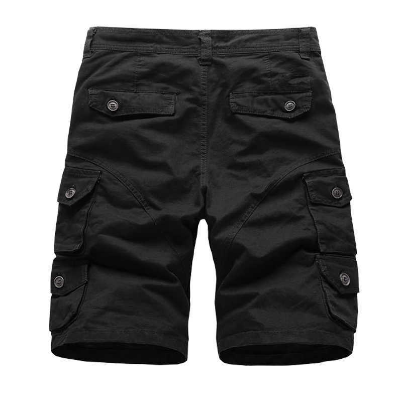 Mäns shorts New 2020 Summer Cargo Military Loose Short Pants Combat Outwear Multi-Pocket Solid Fit Army Tactical 30-38 Y2302