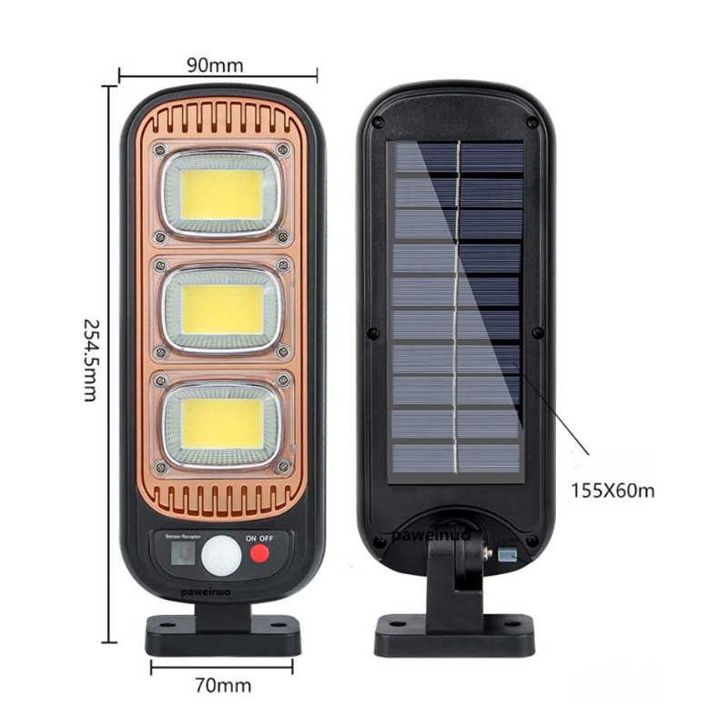 Solar Wall Lights 54COB 100led 72led Outdoor Waterproof Motion Sensor Wall LED Lamp with 3 Lighting Mode Solar Powered Lights for Garden Patio