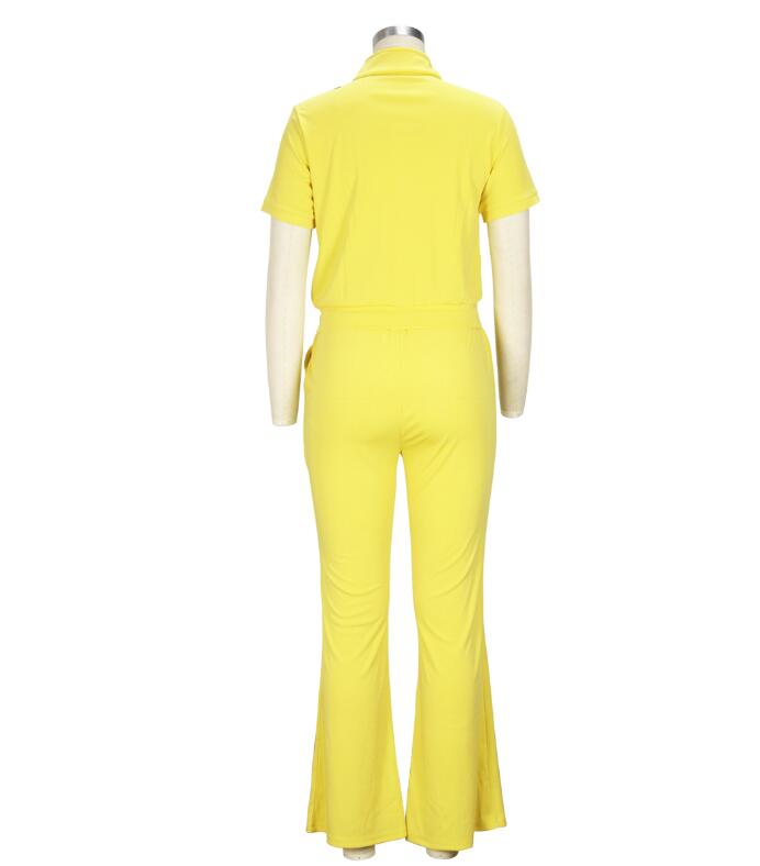 Yeni Kadınların Takipleri Giysileri Artı Boyut Yaz Kıyafetleri Pantolonlu Ter Takım Takımları 2 İki Parçalı Flare Pantolon Takım S-4XL