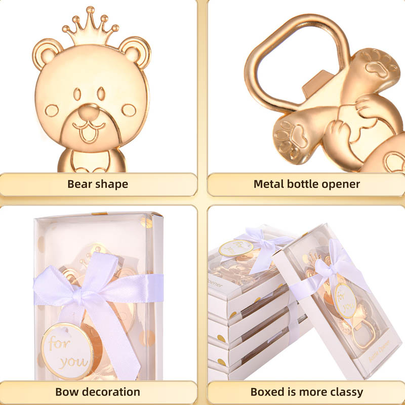 3 Kolory Mały Niedźwiedź Butelki Otwieracz do butelki Favors Baby Shower Dzieci Party Favors Event Peepsakes rocznica