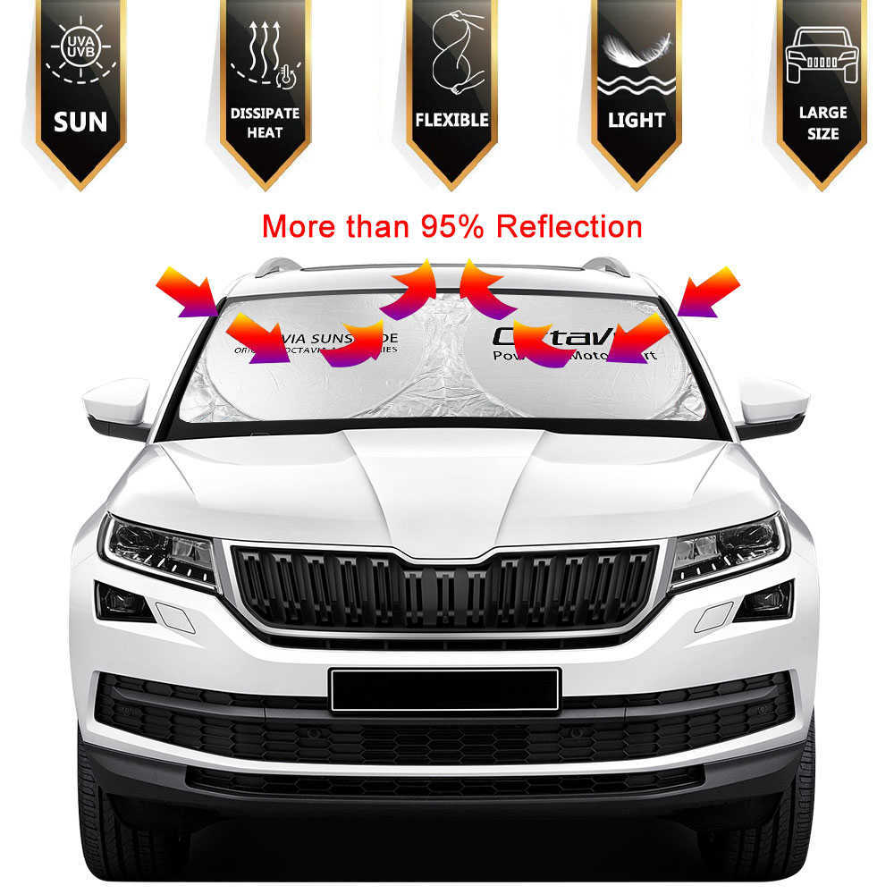 لـ Skoda Kamiq Karoq Citigo Rapid Octavia Car Window Sunshade Auto Auto Auto Autoable Windshield Sunshade Car anti-AV