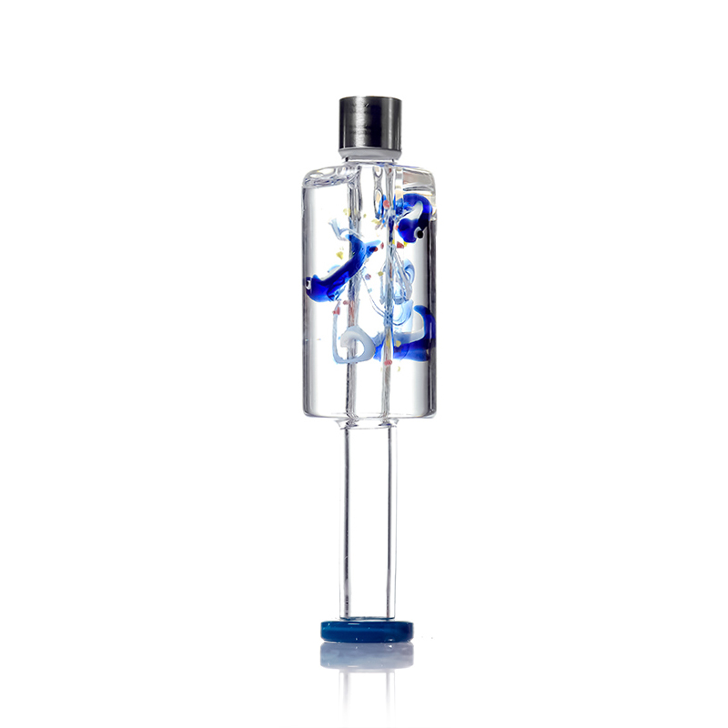 Nectar collector 510 schroefgewricht roestvrijstalen punt 38 mm dia 143 mm lengte inclusief een geschenkdoos glas nectar collector koelolie binnen en een glazen kom 2064