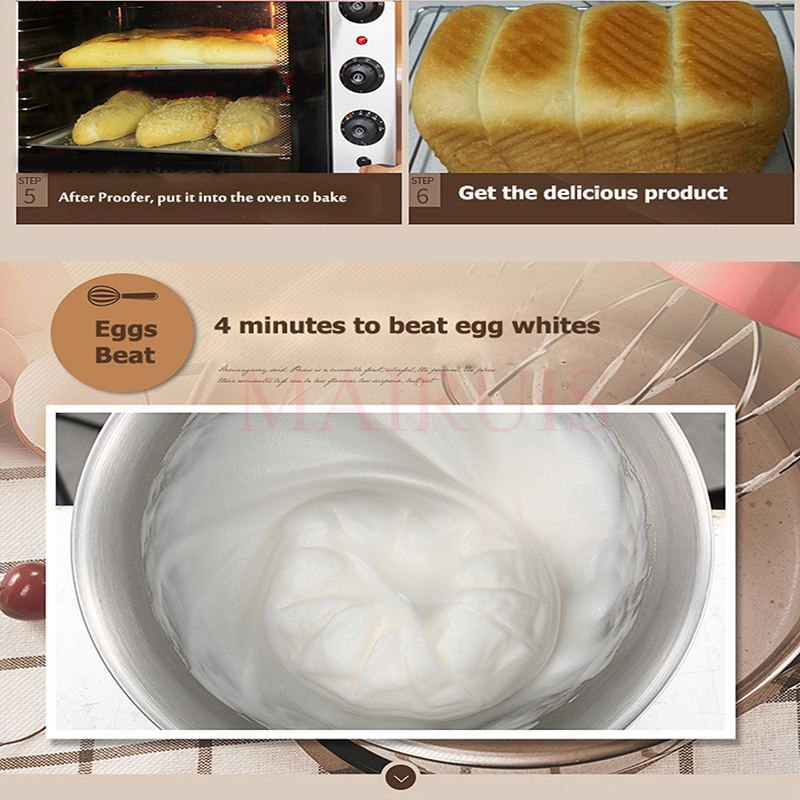 Stand Mixer Kitchen Food Blender Cream Egg Whisk Cake Dough Kneader Bread Maker