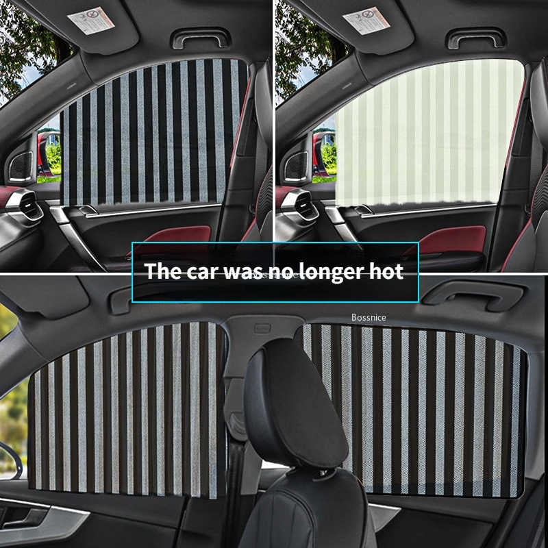 Car Window Shade Magnetic Mosquito Screen Car Sun Protection Heat Insulation Net with Magnet Curtain Car Window Sunshade
