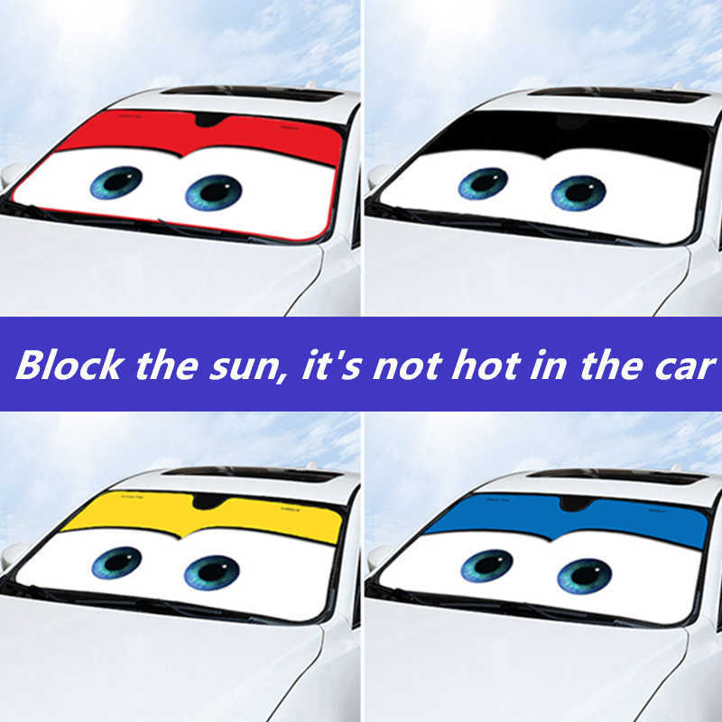 Nette Große Augen Cartoon Windschutzscheibe Sonnenschirm Auto Fenster Windschutzscheibe Abdeckung Sonnenschutz Anti Schnee Eis Auto Sonnenblende Auto Zubehör