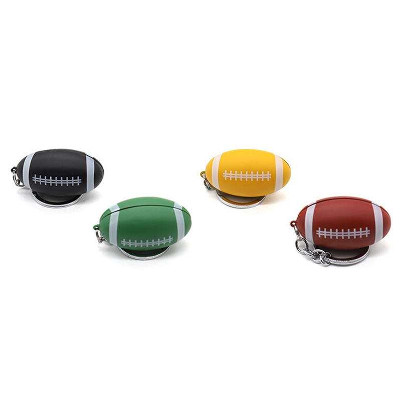 Latest Rugby Ball Style Colorful Metal Alloy Pipes Portable Removable Rotate Dry Herb Tobacco Filter Silver Screen Handpipes Smoking Cigarette Holder