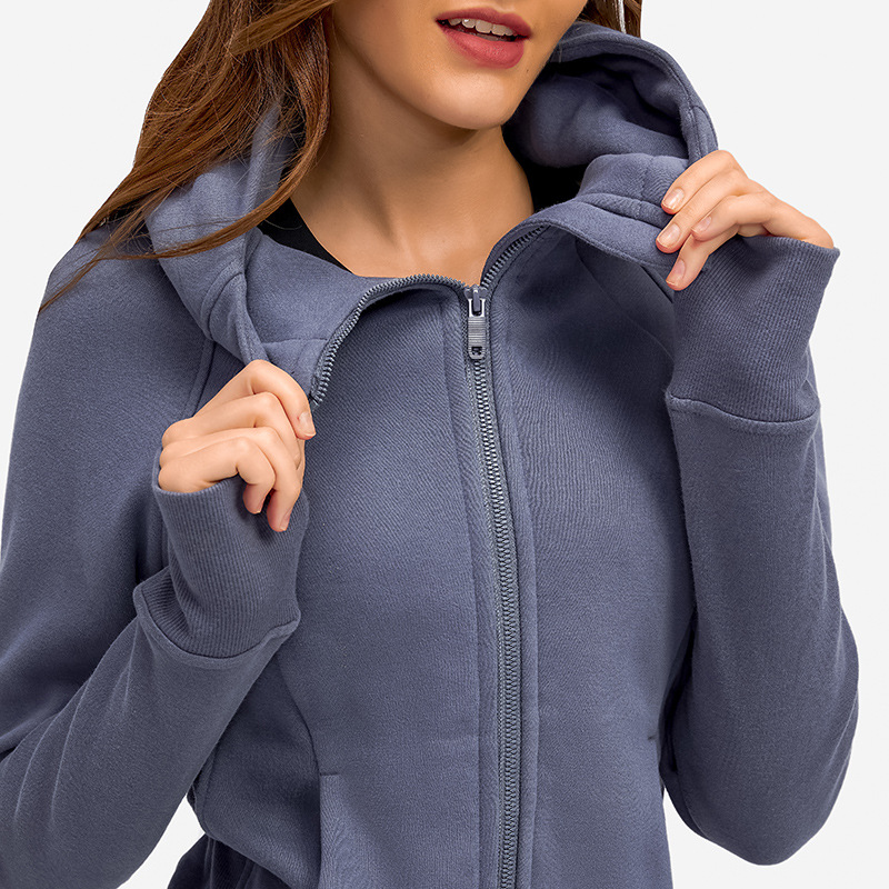 LL-YDPF115 träning fitness bär kvinnor yoga outfit hoodies sportkläder yttre jackor utomhus kläder casual vuxen löpande tränare 2362