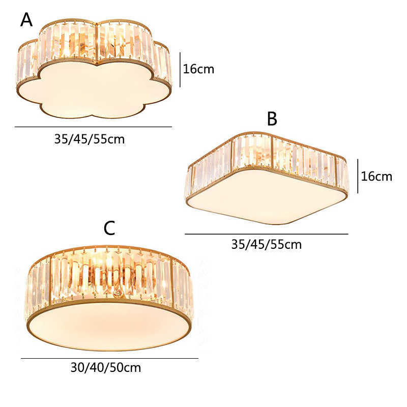 Moderne LED-Deckenleuchten, runde Kristall-Wohnzimmerdekoration, kreative schwarze Lampe für Schlafzimmer, Küche, Esszimmer, Flurlampe 0209